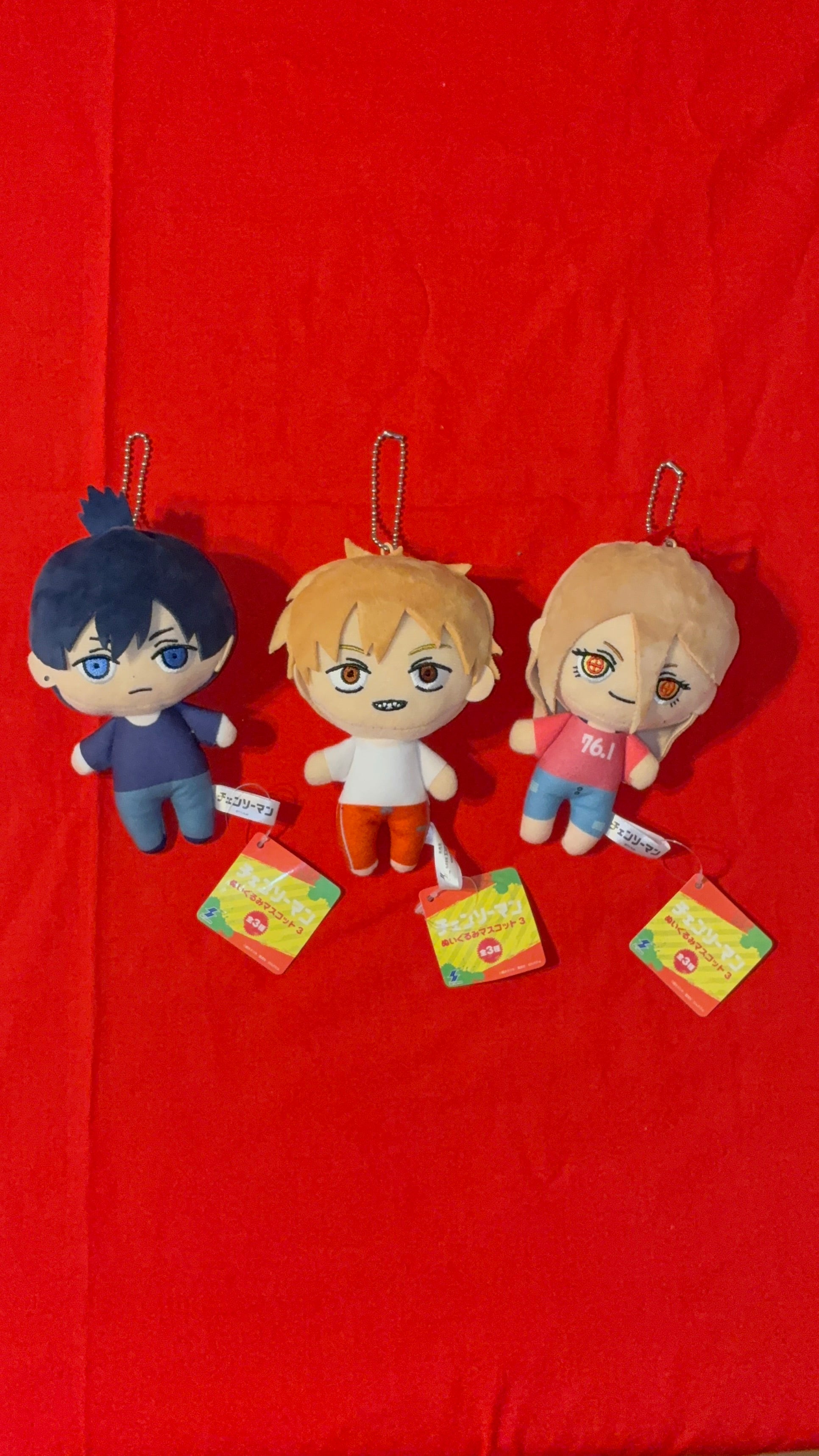 Chainsaw man plushie keychain accessories