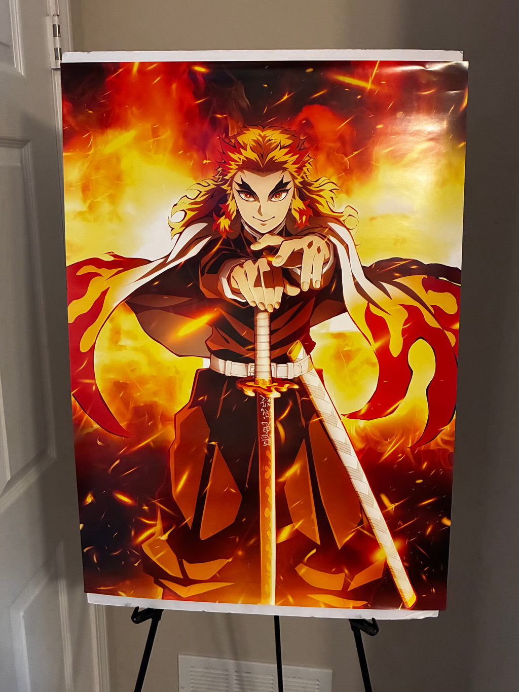 Demon Slayer Rengoku Flame Hashira poster