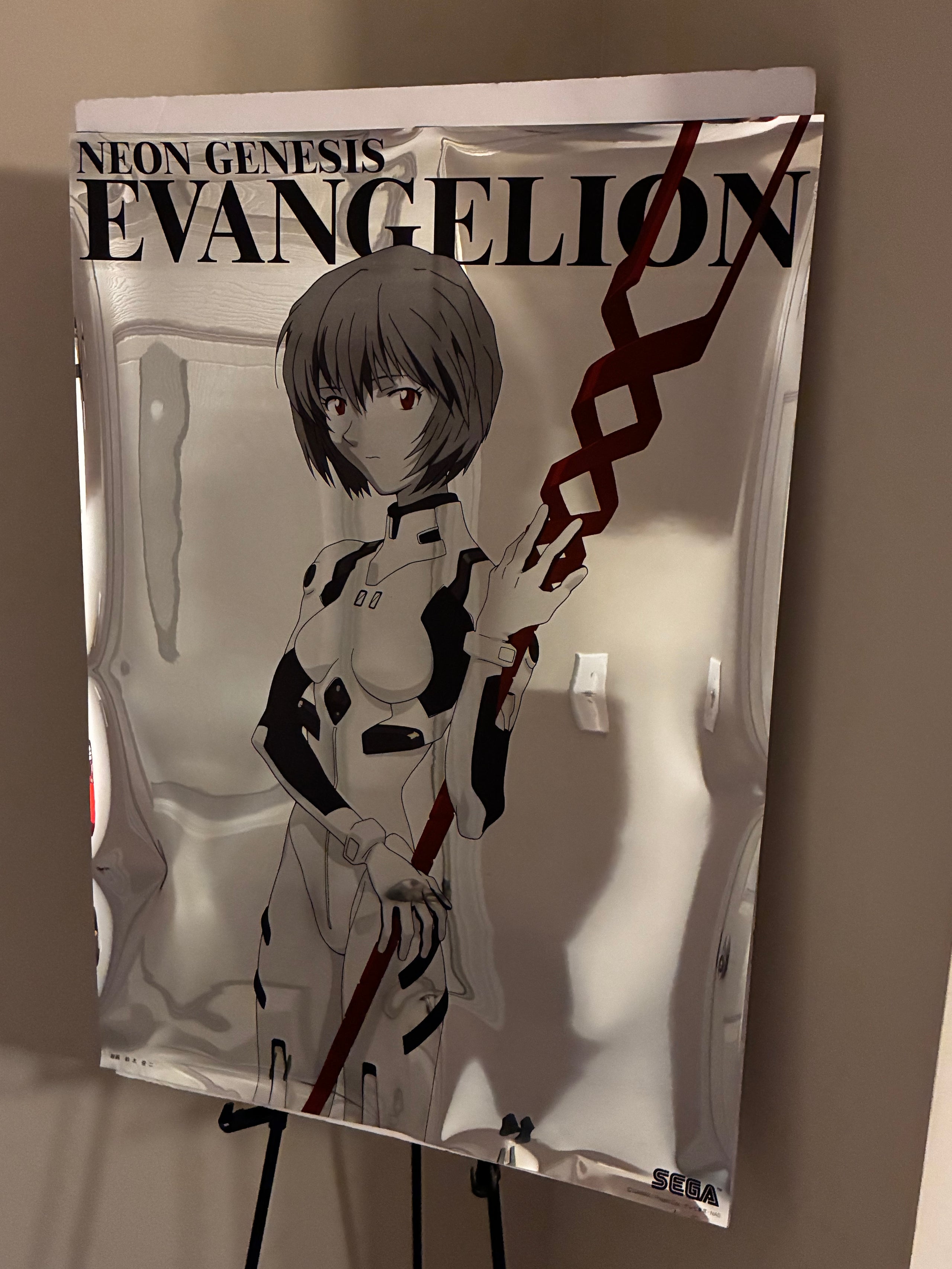 Neon Genesis Evangelion Rei Ayanami metallic/reflective poster(1995)