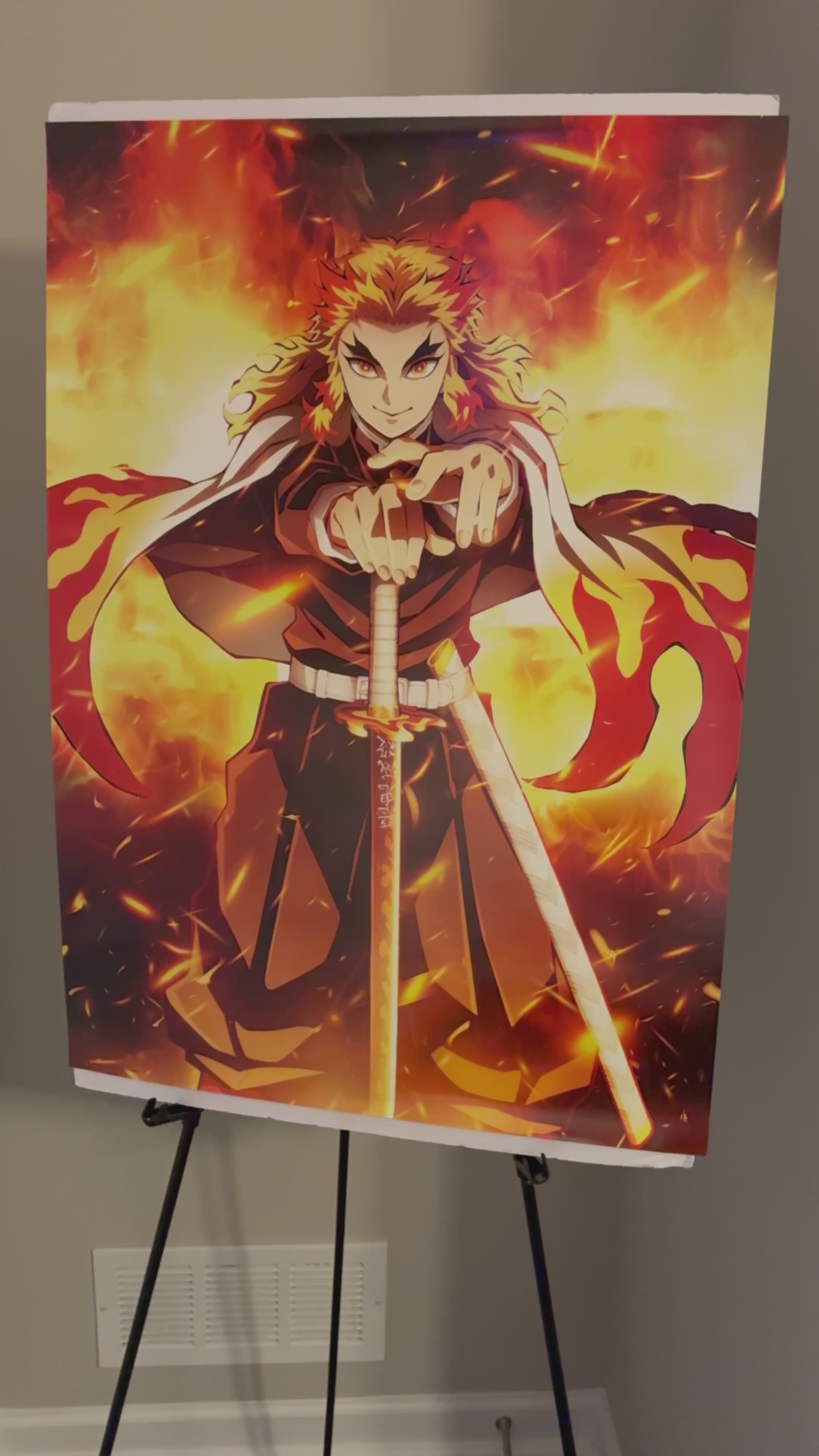 Demon Slayer Rengoku Flame Hashira poster