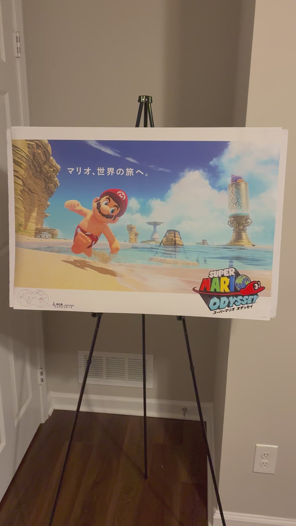 Super Mario Oddessey Beach Vacation Poster