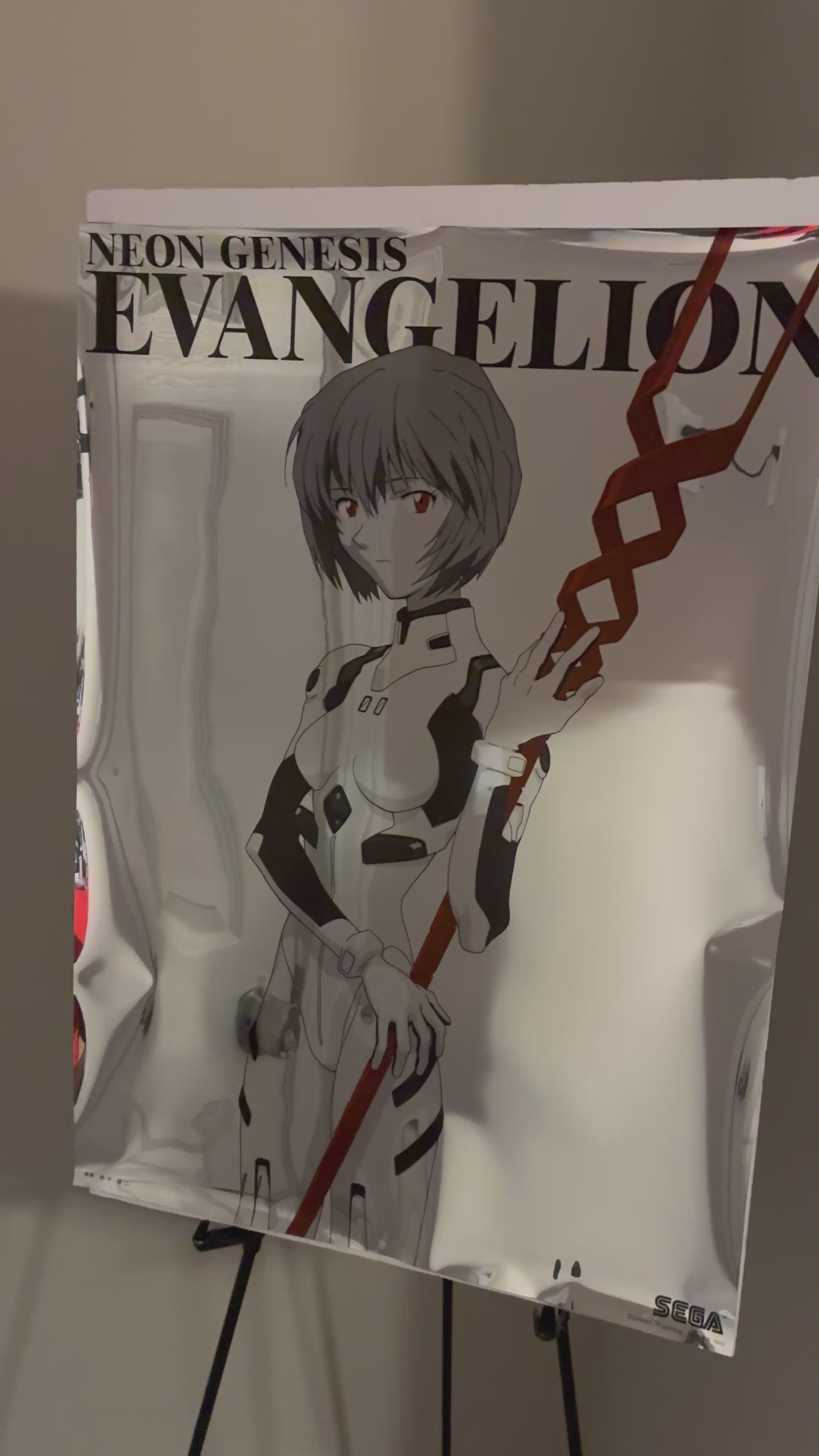 Neon Genesis Evangelion Rei Ayanami metallic/reflective poster(1995)